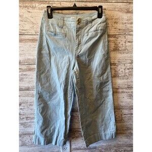 A New Day Wide Leg Stretch High Waist Capri Pants Light Blue Size 4